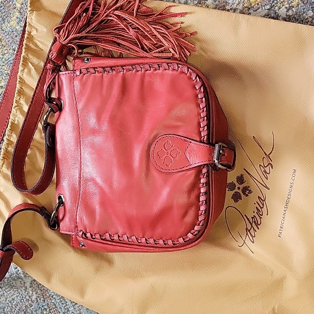 Patricia Nash Italian Leather Saddle Bag - image 1